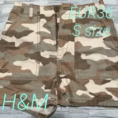H&M 迷彩柄 ショートパンツ EUR 36美品S匿名配送
