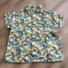 SIMPLE FREE キッズ 半袖シャツ 110 アニマル柄