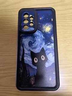 スマホケース 星月夜 黒猫　Galaxy A53 5Gのサムネイル
