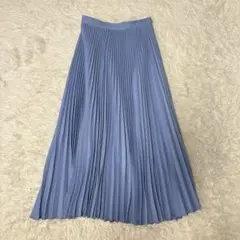 cen. パステルブルー プリーツロングスカート 36サイズ