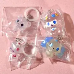 めじるしアクセサリー サンリオ ジュエルペット セミコンプ ルビー ラブラ