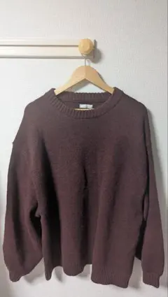 cussil XL バーガンディ クルーネックセーター