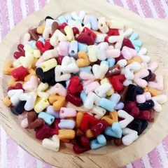 ミニビーズ　ハートランダム10個セット