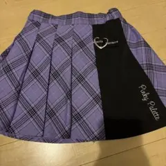 Pinky Palette 紫 チェック柄スカート