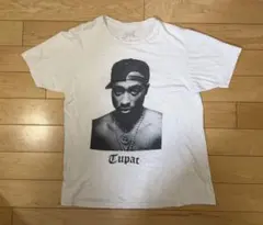 2PAC RAP TEE ラップTシャツ オフィシャル フォトプリント 白 M