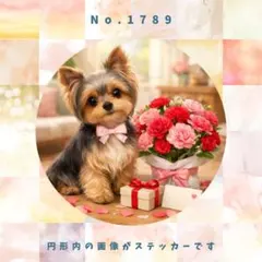 【送料無料】防水ステッカー　ヨークシャテリア　母の日　No.1789