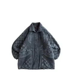 Vintage 90s 太畝コーデュロイ 切替えデザイン ジャケット GY 美品
