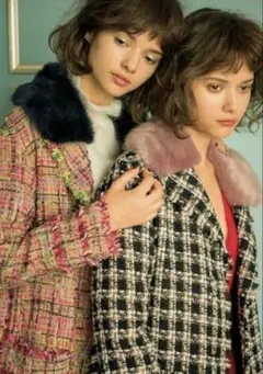【匿名発送】Lily Brown ツイードコート（1・2枚目写真右）