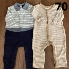 babyGAP ロンパース　70cm 2枚セット　男の子　長袖　ベビー