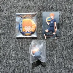 ハイキュー‼　勝利への道筋カフェ　缶バッジ　アニマルゆらゆらマーカー　日向翔陽