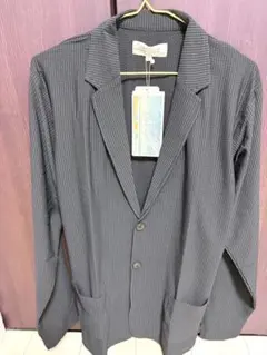 送料無料　テーラードジャケット メンズ DRYストレッチ 速乾 サッカー素材