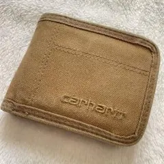 Carhartt カーハート二つ折り財布 キャンバス地 ブラウン　メンズのサムネイル