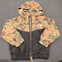 BREEZE ウインドブレーカー　フード付き　黒　迷彩120