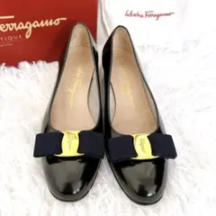 Ferragamo フェラガモ ヴァラリボン パンプス ブラック 22.5cm
