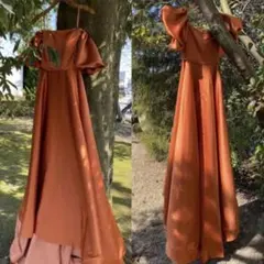 ドレスプロダクション　テラコッタカラードレスw220-te