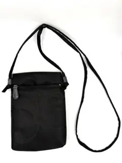 森 英恵 ￼蝶柄ブラックショルダーバッグ エンボス加工