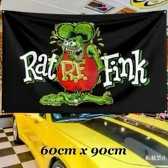 ラットフィンク フラッグ 60x90 RatFink タペストリー グッズ 旗のサムネイル