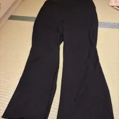 LEPSIM マタニティ 楊柳イージーフレアパンツ 黒 F 産前産後