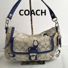 希少 COACH コーチ 21623 ショルダー ワンショルダー ブルー