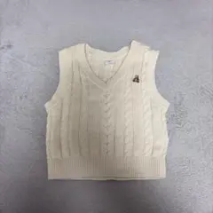 baby GAP アイボリー ケーブルニットベスト 6-12ヶ月