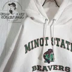 人気 チャンピオン リバースウィーブ スウェットパーカー 2XL ホワイト 古着