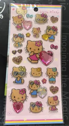 サンリオキャラクターズ ハローキティキラキララインストーンシール 日焼け キティ