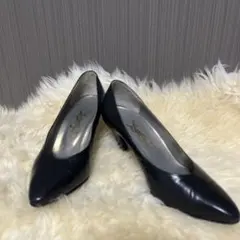 YSL 黒 レザーハイヒール　22.5cm