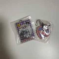 サンリオ　くろみ　シャカシャカフレークシール風チャーム　おなまえホルダー　クロミ