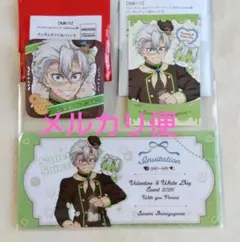 鬼滅の刃〈不死川 実弥〉缶バッジ チョコ風カード 招待状風 チケットカード