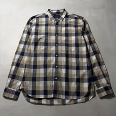【日本製】BEAMS PLUS ビームスプラス ブロックチェック BDシャツ Mのサムネイル