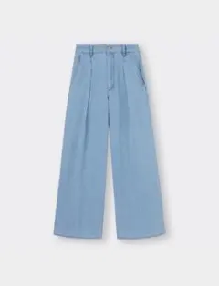 【最終値下げ】GU ライトデニム ワイドパンツ