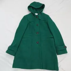 TRENCH&COAT ウール カラー フード付きコート 36
