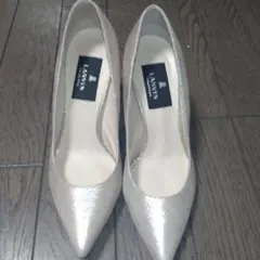 LANVIN シャンパンゴールド22cmポインテッドトゥ パンプスのサムネイル