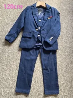 Luobo Bei Bei ネイビー チェック柄 スーツ 120cm