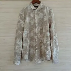 Tornado Mart トルネードマート 花柄 ドレスシャツ シワ加工 M