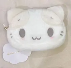 即日配送】マシュマロみたいなふわふわにゃんこ ポーチ（しろふわ雲で