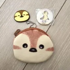 可愛い嘘のカワウソ カモちゃん 缶バッジ マグネット おかおポーチ セット