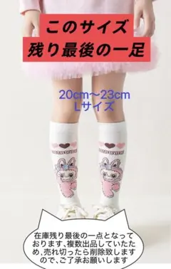 ラブブデザイン キッズ靴下 Lサイズ 20cm〜23cm