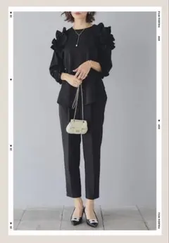 再入荷　コンシャスショルダーフリルプルオーバー　frene