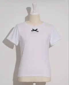 Pium ミニリボンpiumロゴTシャツ ホワイト