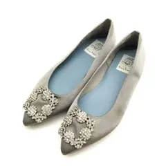 Emma Francis フラットビジューバックルパンプス 22.5 9047