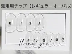 測定用ネイルチップ レギュラーオーバル 0-9サイズ