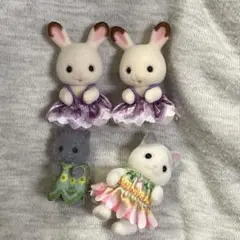 シルバニアファミリー▽赤ちゃん妖精の森のなかまたちシリーズ▽４セット