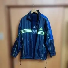 （ジャンク品）アディダス　リバーシブル　ナイロンアウター