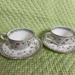 Noritake 花柄カップ・ソーサー2個セット