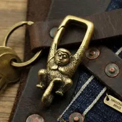 【人気！】猿モチーフ キーリング カラビナフック アメカジ ヴィンテージ