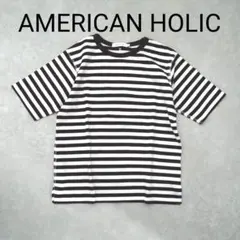 未使用☆AMERICANHOLICボーダーTシャツのサムネイル