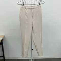DELEGANT レディース センタープレスパンツ ベージュ YTM8-027