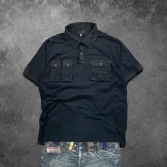 00s DIESEL ポロシャツ グランジ お兄系 ギミックフェード ブラック 00s DIESEL ポロシャツ グランジ お兄系 ギミックフェード ブラック