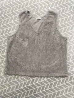 ジャギーニットベスト しまむら 新品未使用 3L